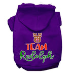 Christmas Pet Hoodie Screen Printed, "Team Rudolph"