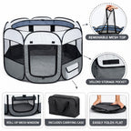 Pet Life ® 'All-Terrain' Lightweight Easy Folding Wire-Framed Collapsible Travel Pet Dog Playpen crate