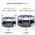 Pet Life ® 'All-Terrain' Lightweight Easy Folding Wire-Framed Collapsible Travel Pet Dog Playpen crate