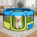 Pet Life ® 'All-Terrain' Lightweight Easy Folding Wire-Framed Collapsible Travel Pet Dog Playpen crate