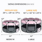 Pet Life ® 'All-Terrain' Lightweight Easy Folding Wire-Framed Collapsible Travel Pet Dog Playpen crate
