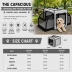 Pet Life ® 'Capacious' Dual-Sided Expandable Spacious Wire Folding Collapsible Lightweight Pet Dog Crate Carrier House