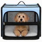 Pet Life ® 'Capacious' Dual-Sided Expandable Spacious Wire Folding Collapsible Lightweight Pet Dog Crate Carrier House