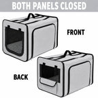 Pet Life ® 'Capacious' Dual-Sided Expandable Spacious Wire Folding Collapsible Lightweight Pet Dog Crate Carrier House