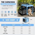 Pet Life ® 'Capacious' Dual-Sided Expandable Spacious Wire Folding Collapsible Lightweight Pet Dog Crate Carrier House