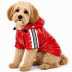 Pet Life ® 'Reflecta-Glow' Reflective Waterproof Adjustable Dog Raincoat Jacket w/ Removable Hood